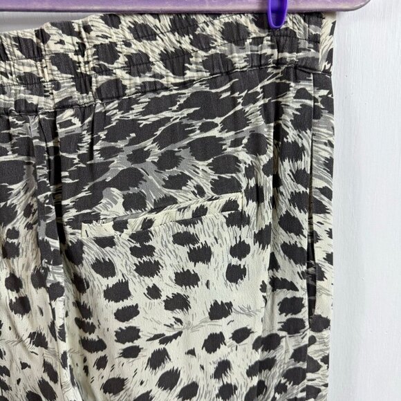 Sea New York leopard cheetah print wide leg stretchy waist cropped pants - Picture 7 of 9